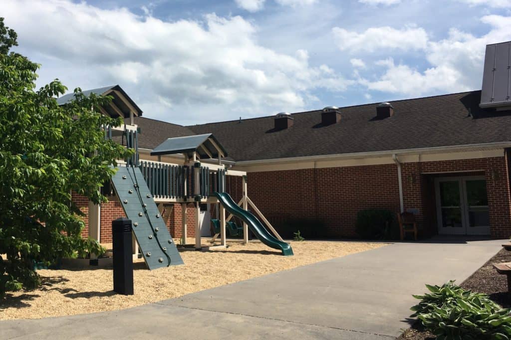 North Entrance to Zion Mennonite Church, Broadway VA (photo by Katie Maust)